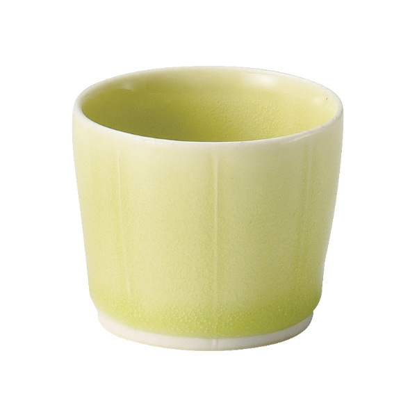 お猪口 80ml 隠れ窯 映 食器 和食器 酒器 そば猪口 磁器 美濃焼 日本製 ( 猪口 ぐい呑み 盃 豆鉢 小付 日本酒 つゆ入れ 酒 付出 向付 鉢 カップ ぐいのみ おしゃれ かわいい 和風 ) 【イエロー】 イエロー