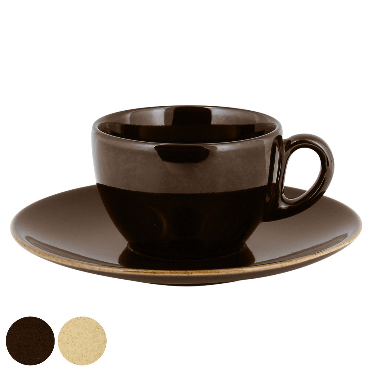 ソーサー 17cm RAK PORCELAIN GENESIS 磁器 ( 直径17cm 皿 受け皿 ティープレート ティーウェア コーヒーカップ用 丸 平皿 小皿 お皿 おしゃれ コーヒー テーブルウェア ソーサーのみ ) 【ダークブラウン】