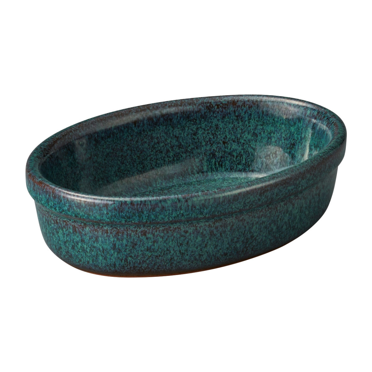 グラタン皿 M.STYLE エルモ オーバルディッシュ 14cm ( 陶器 オーブン対応 ELMO オーブンウェア 耐熱皿 耐熱 おしゃれ かわいい グラタン ラザニア ドリア リゾット 煮込み料理 ) 【グリーン】 グリーン