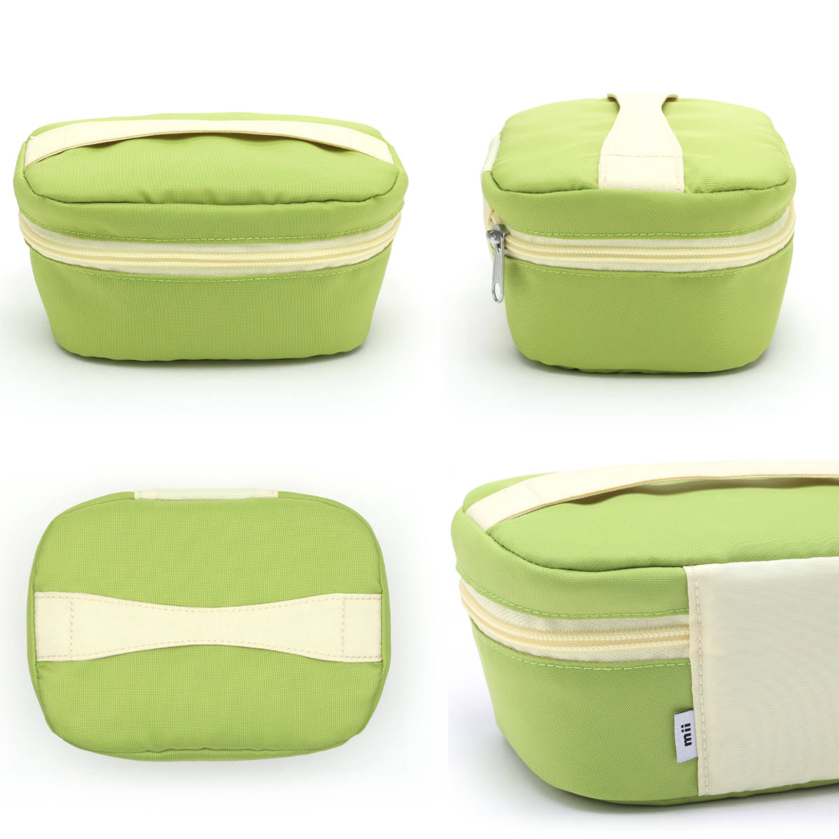 mii ギフトセット 保冷ランチボックス 保冷ポーチ ( 弁当箱 ポーチ付き ランチボックス 保冷 保冷剤一体型 レンジ対応 食洗機対応 日本製 レンジOK 食洗機OK お弁当 弁当 一段 保冷蓋 ポーチ ギフト ) 【グリーン】 グリーン