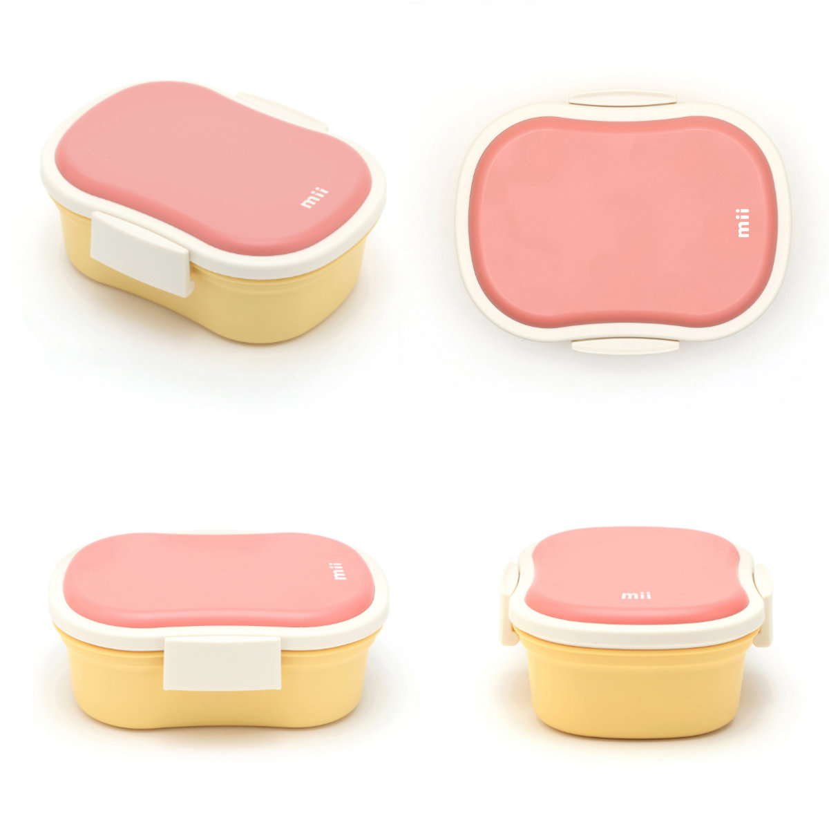 mii キッズ保冷ランチボックス 430ml ( 弁当箱 ランチボックス 保冷 保冷剤一体型 レンジ対応 食洗機対応 日本製 レンジOK 食洗機OK お弁当 弁当 一段 保冷蓋 ) 【ピンク】 ピンク