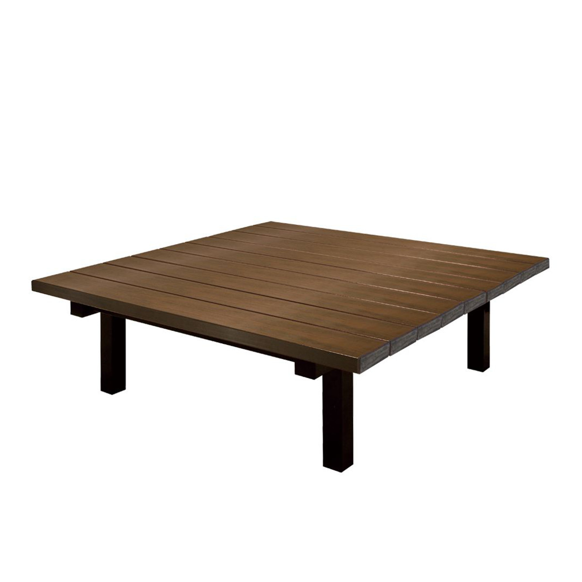 ベンチ スクエアベンチ R ( 法人限定 屋外ベンチ 屋内外 再生 樹脂製 プラスチック イス 背もたれ無し 正方形 屋内 屋外 124.6cm幅 座面高40cm 公園 ガーデンベンチ パークベンチ おしゃれ )