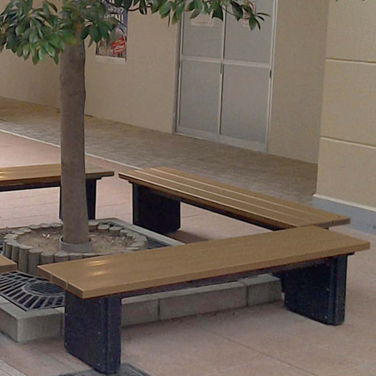 ベンチ リサイクルベンチ RB4R-LC ( 法人限定 屋外ベンチ 屋内外 再生 樹脂製 プラスチック 長椅子 イス 背もたれ無し 屋内 屋外 180cm幅 座面高41.2cm 公園 ガーデンベンチ パークベンチ おしゃれ )