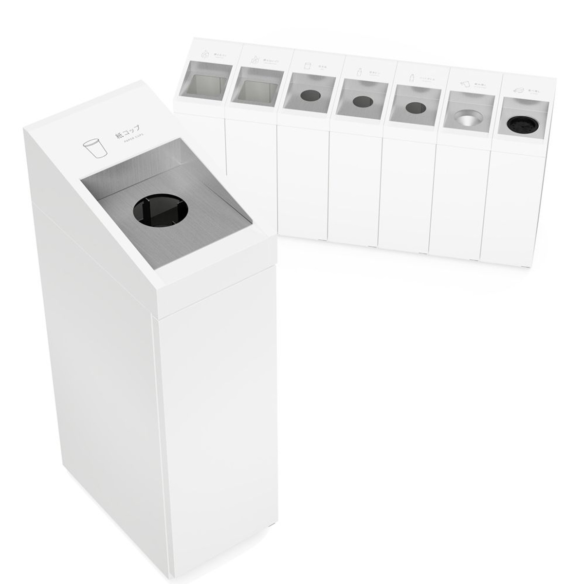 室内用ゴミ箱 紙コップ 業務用ダストボックス 25L DHシンライン クズイレ ( 法人限定 屋内用 分別ゴミ箱 業務用 ゴミ箱 ごみ箱 屋内 スチール製 分別 ダストボックス 分別用 分別ごみ箱 25リットル スリム オフィス )