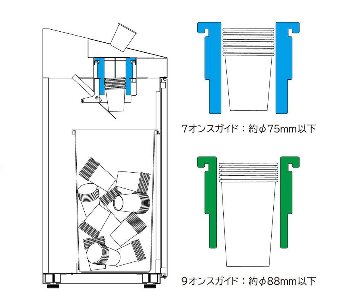 室内用ゴミ箱 紙コップ 業務用ダストボックス 25L DHシンライン クズイレ ( 法人限定 屋内用 分別ゴミ箱 業務用 ゴミ箱 ごみ箱 屋内 スチール製 分別 ダストボックス 分別用 分別ごみ箱 25リットル スリム オフィス )