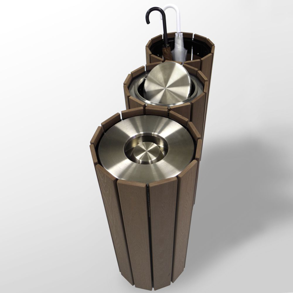 灰皿スタンド RWシステム 2.1L スモーキングスタンド 業務用 室内 ( 法人限定 スタンド灰皿 屋内用 業務用灰皿 丸型 タバコ たばこ 煙草 吸い殻 2.1リットル スタンド 灰皿 吸い殻入れ 屋内用灰皿 木目調 おしゃれ スリム )