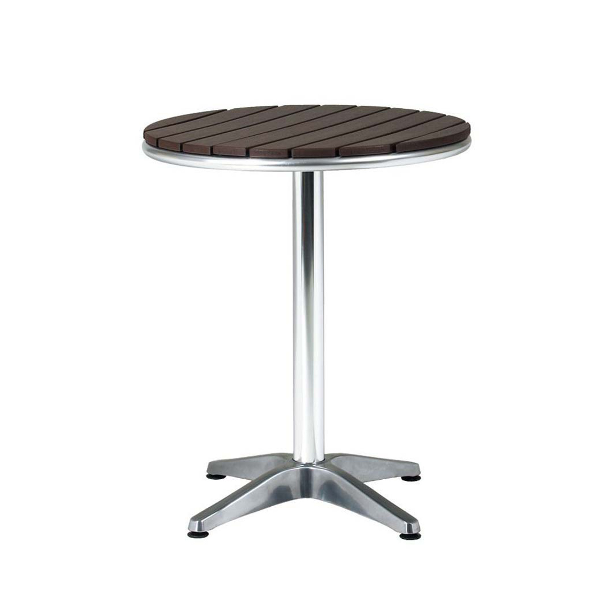 ガーデンテーブル アルミ＋ジュシテーブル P60RT （ 法人限定 屋外 テーブル アルミ製 木目調 樹脂 日本製 丸テーブル テラス 屋外テーブル ナチュラル シンプル おしゃれ ラウンド 丸 ）