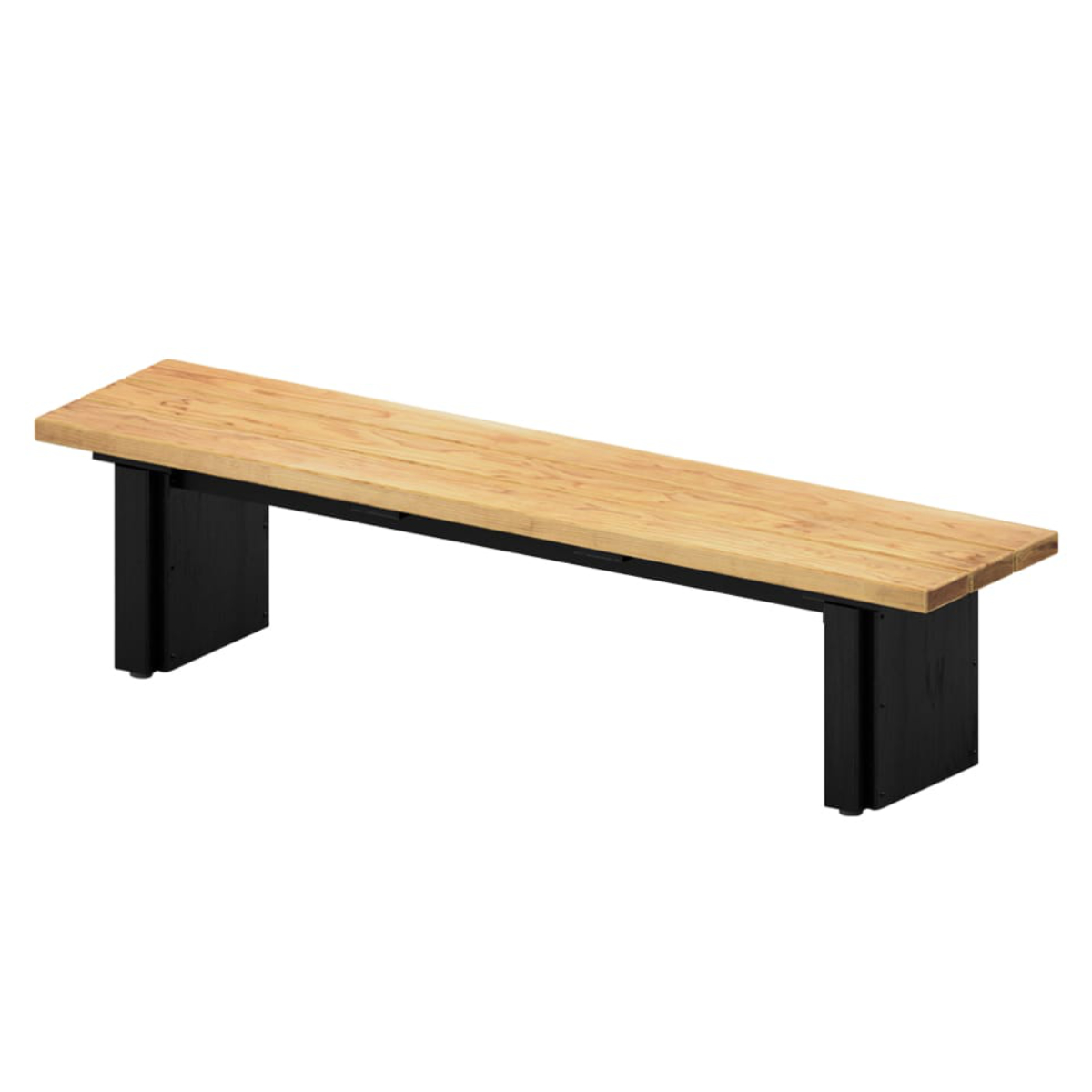 ベンチ 幅180cm ランバーベンチ （ 法人限定 屋外ベンチ 木製ベンチ 屋外 イス ガーデンチェア 天然木 3人掛け 業務用 日本製 エコアコールウッド 組立 椅子 いす チェア 背なし 背無し 背もたれ無し ）