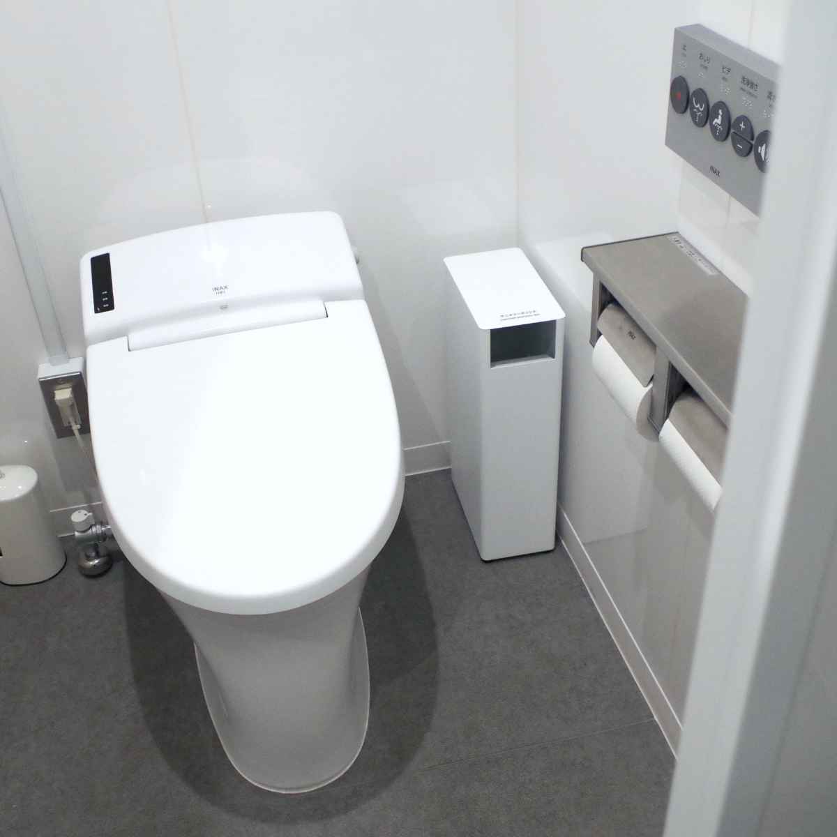 ゴミ箱 業務用 サニタリーボックス MS ( 法人限定 トイレ サニタリー フタなし スリム 袋止め付き 英語併記 大容量 トイレ用品 トイレ用ごみ箱 汚物入れ スチール製 おしゃれ シンプル 黒 白 ) 【ホワイト】 ホワイト