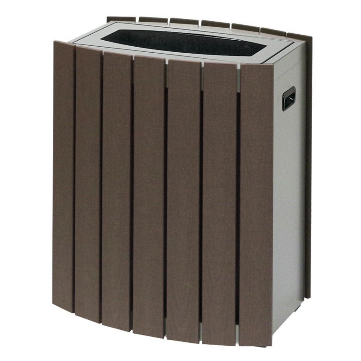 屋外用ゴミ箱 43L 長穴 クリンボックス 業務用 （ 法人限定 業務用ダストボックス ごみ箱 木目調 おしゃれ スリム 43リットル 屑入 くず入れ ゴミ箱 ペール 省スペース コンパクト ）