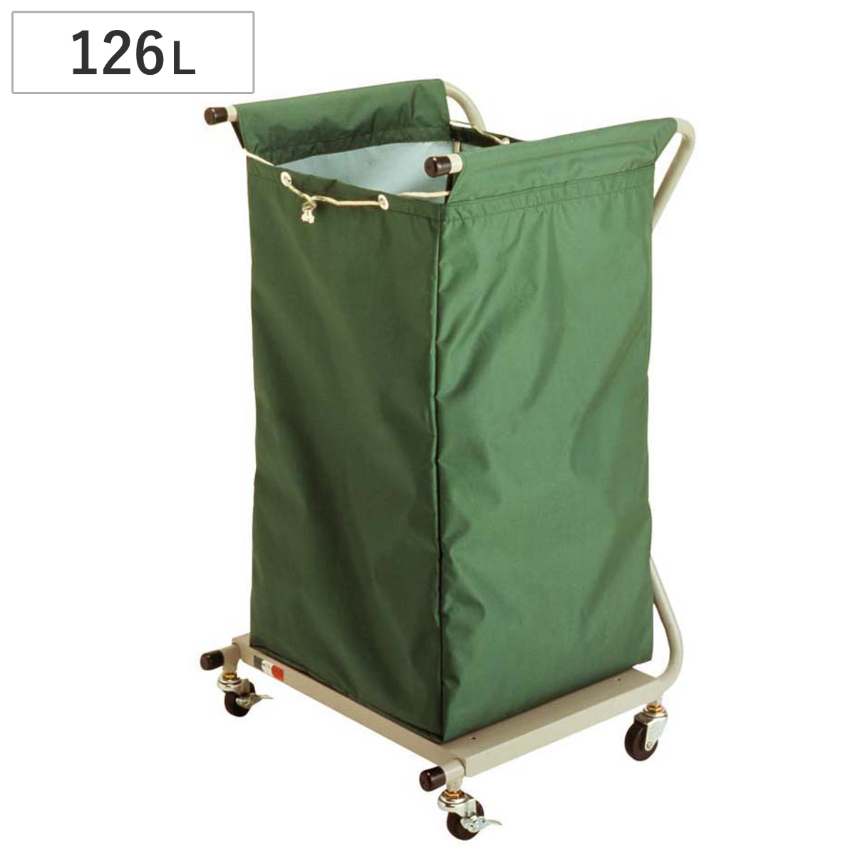 ダストカート 126L 分別回収用カート #50 （ 法人限定 台車 袋付き 126リットル ゴミ箱 ゴミ袋 本体 袋 セット 防水 業務用 運搬台車 スチール製 運搬 回収 ごみ袋 ダストボックス 収納 布袋 ）