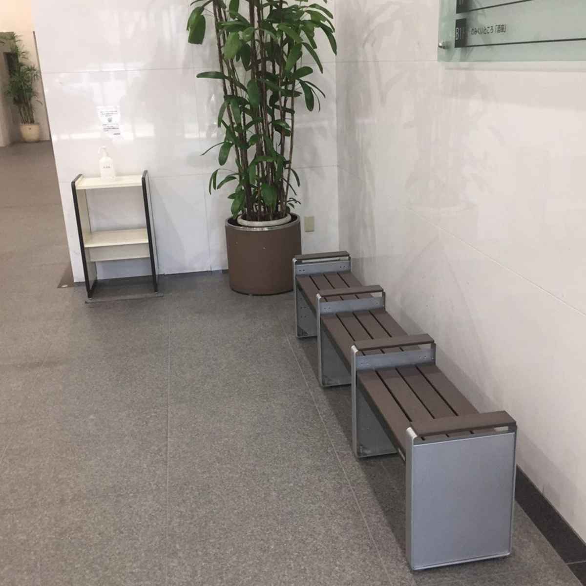 ベンチ 幅188cm ステップベンチ 屋外 業務用 ( 法人限定 屋外ベンチ 座面高 6段階調節 連結 屋内外 再生 樹脂製 長椅子 イス 背もたれ無し 組立 屋内 座面高41.7cm~15.2cm おしゃれ プラスチック )