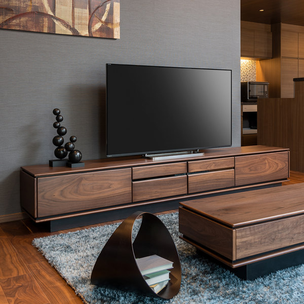 テレビ台 ローボード ウォールナット材 シンプルデザイン TALLO 幅200cm ( 開梱設置 テレビボード TV台 TVボード TV テレビ ウォルナット 大型 大きめ ウォールナット 国産 高級感 )