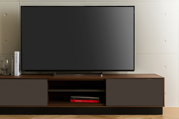 テレビ台 ローボード シンプルデザイン 台輪タイプ kurera 幅180cm ( 開梱設置 テレビボード テレビラック 木製 家具 TV台 TVボード リビング収納 TVラック 収納 ラック リビングボード 木目 ツートーン 180cm 幅180 ) 【オーク/グレー】 オーク/グレー