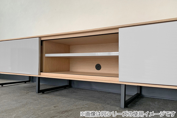 テレビ台 ローボード シンプルデザイン 台輪タイプ kurera 幅180cm ( 開梱設置 テレビボード テレビラック 木製 家具 TV台 TVボード リビング収納 TVラック 収納 ラック リビングボード 木目 ツートーン 180cm 幅180 ) 【オーク/グレー】 オーク/グレー