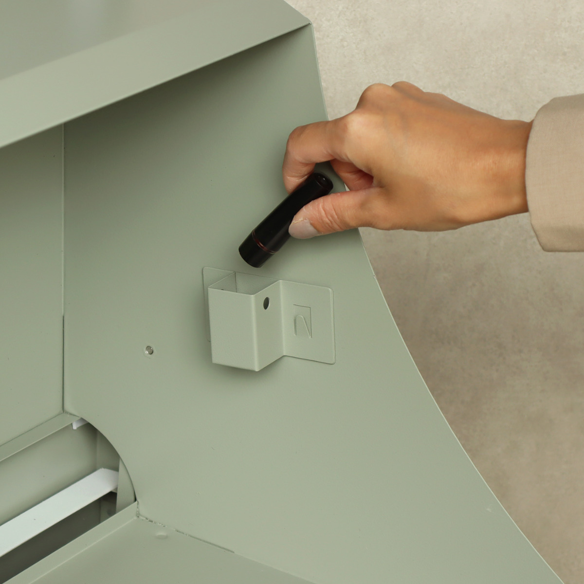 宅配ボックス Baldo バルド ( 宅配 ボックス 置き配用ボックス 玄関 屋外 宅配BOX 1段 大型 大容量 据え置き 宅配便 配達 戸建て 後付け 簡単設置 プッシュキー 鍵付き 複数回配達 天面扉 ) 【グラスグリーン】 グラスグリーン