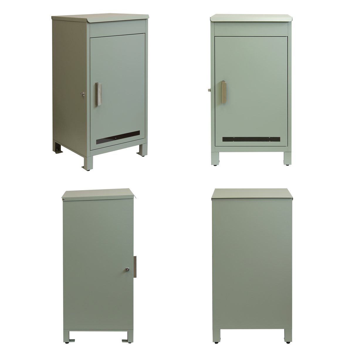 宅配ボックス Baldo バルド ( 宅配 ボックス 置き配用ボックス 玄関 屋外 宅配BOX 1段 大型 大容量 据え置き 宅配便 配達 戸建て 後付け 簡単設置 プッシュキー 鍵付き 複数回配達 天面扉 ) 【グラスグリーン】 グラスグリーン