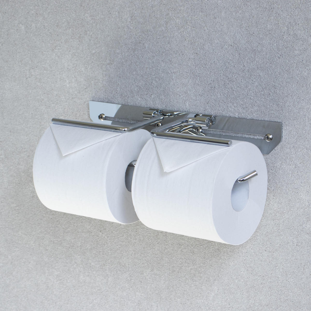 トイレットペーパーホルダー ダブルタイプ Thea ( トイレットペーパー ホルダー 2連 2ロール ステンレス製 シンプル スタイリッシュ おしゃれ トイレ ペーパーホルダー DIY リフォーム 新築 戸建て 施主支給 )