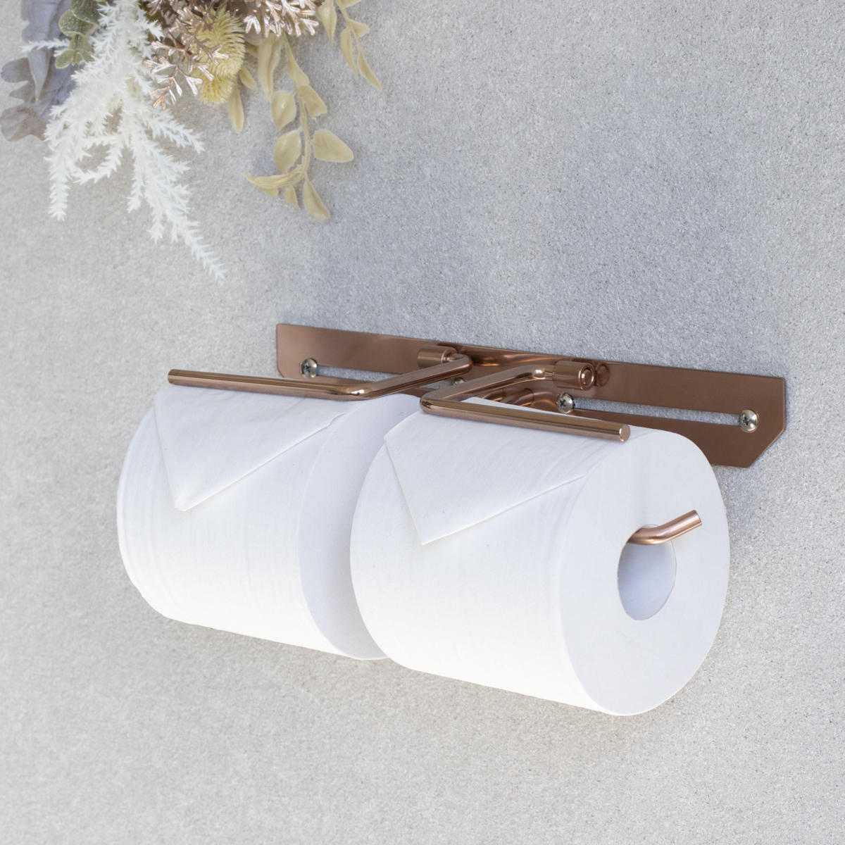 トイレットペーパーホルダー ダブルタイプ Cloe ( トイレットペーパー ホルダー 2連 2ロール ステンレス製 シンプル スタイリッシュ おしゃれ トイレ ペーパーホルダー DIY リフォーム 新築 戸建て 施主支給 )