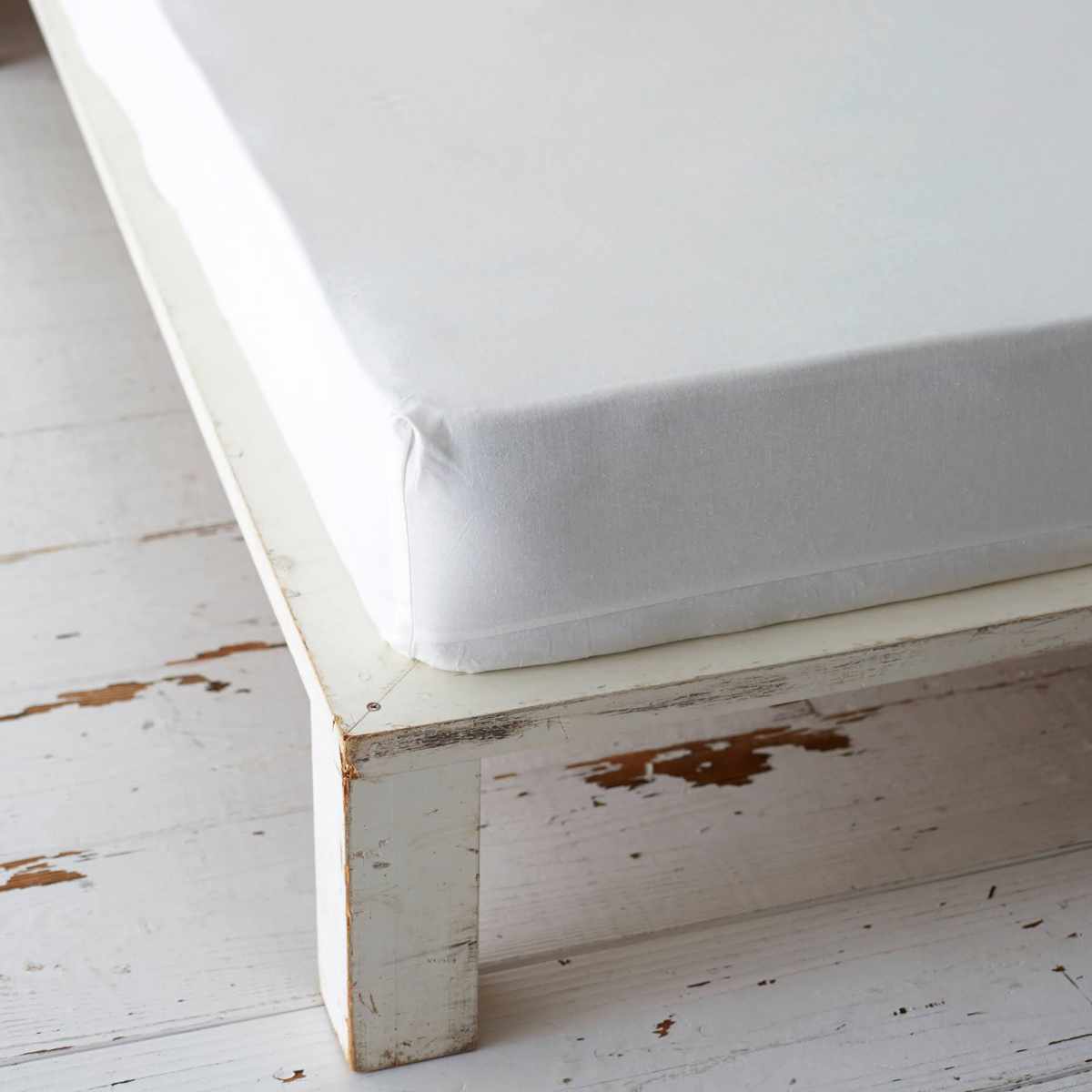 ボックスシーツ Fab the Home リネンミックス one-wash クイーン 綿麻混 ( ファブザホーム シーツ マットレス ベッド カバー 洗濯OK リネン 麻 コットン 綿 接ぎ目なし マチ30cm ゴム入 寝具 ホワイト ナチュラル ) 【ナチュラル】 ナチュラル