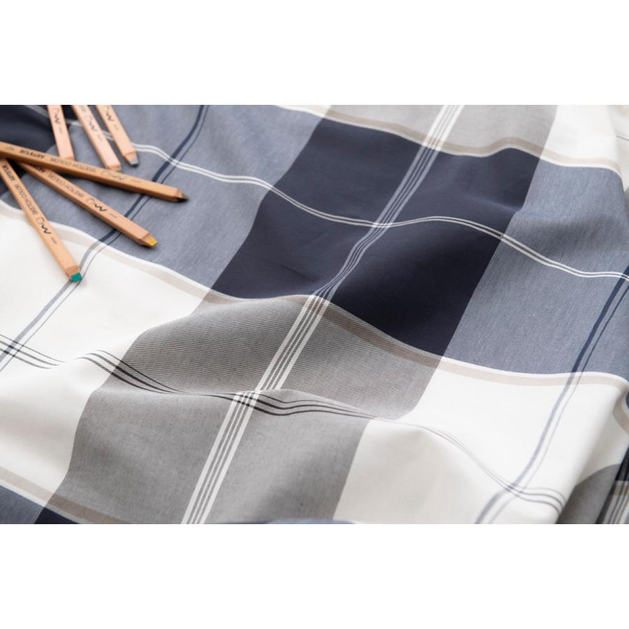 マルチカバー Fab the Home L 210×270cm アクロス 綿100% チェック柄 ( ソファカバー ベッドカバー フリークロス テーブルクロス 長方形 チェック ツイル織り コットン 接ぎ目なし ステッチ仕上げ ナチュラル )