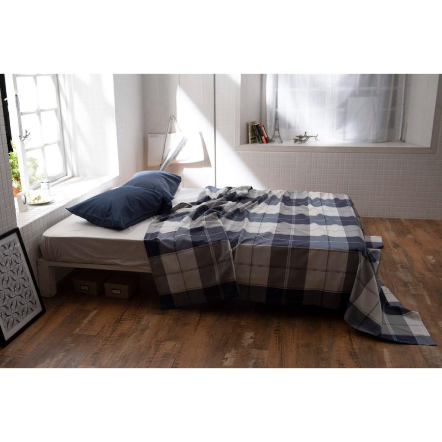 マルチカバー Fab the Home L 210×270cm アクロス 綿100% チェック柄 ( ソファカバー ベッドカバー フリークロス テーブルクロス 長方形 チェック ツイル織り コットン 接ぎ目なし ステッチ仕上げ ナチュラル )