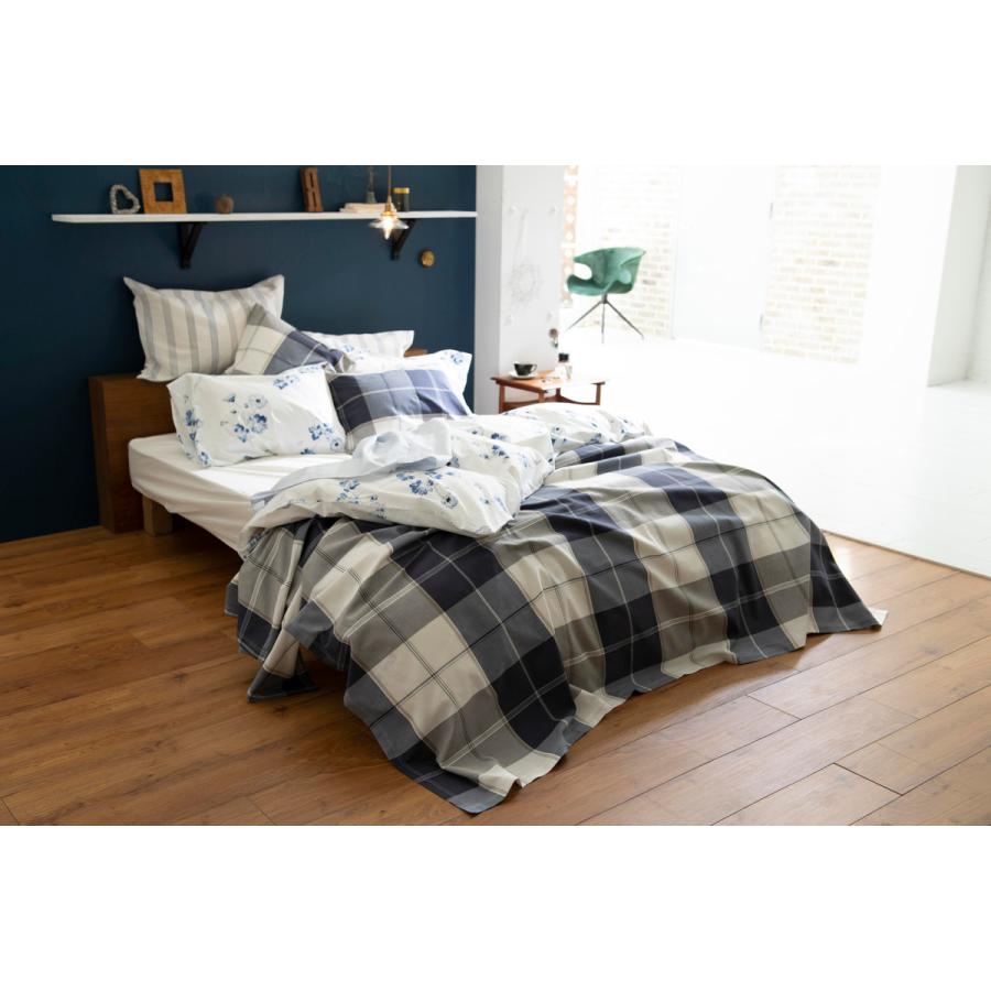 マルチカバー Fab the Home L 210×270cm アクロス 綿100% チェック柄 ( ソファカバー ベッドカバー フリークロス テーブルクロス 長方形 チェック ツイル織り コットン 接ぎ目なし ステッチ仕上げ ナチュラル )