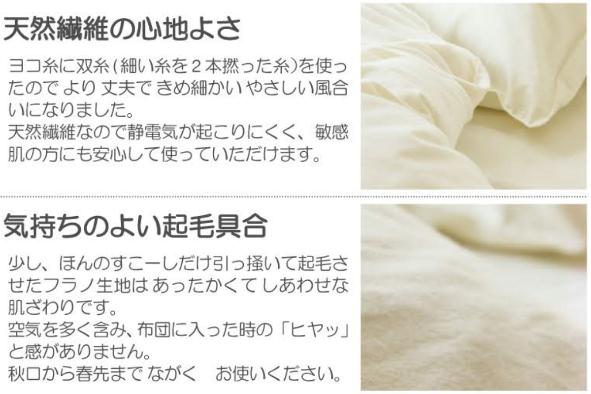 ボックスシーツ Fab the Home ダブル コットンフランネル 綿100% ( ファブザホーム マットレスカバー ベッドカバー ベッドシーツ 寝具 起毛素材 綿 継ぎ目なし ゴム入り ズレ防止 マチ30cm 天然繊維 ) 【ミルク】 ミルク