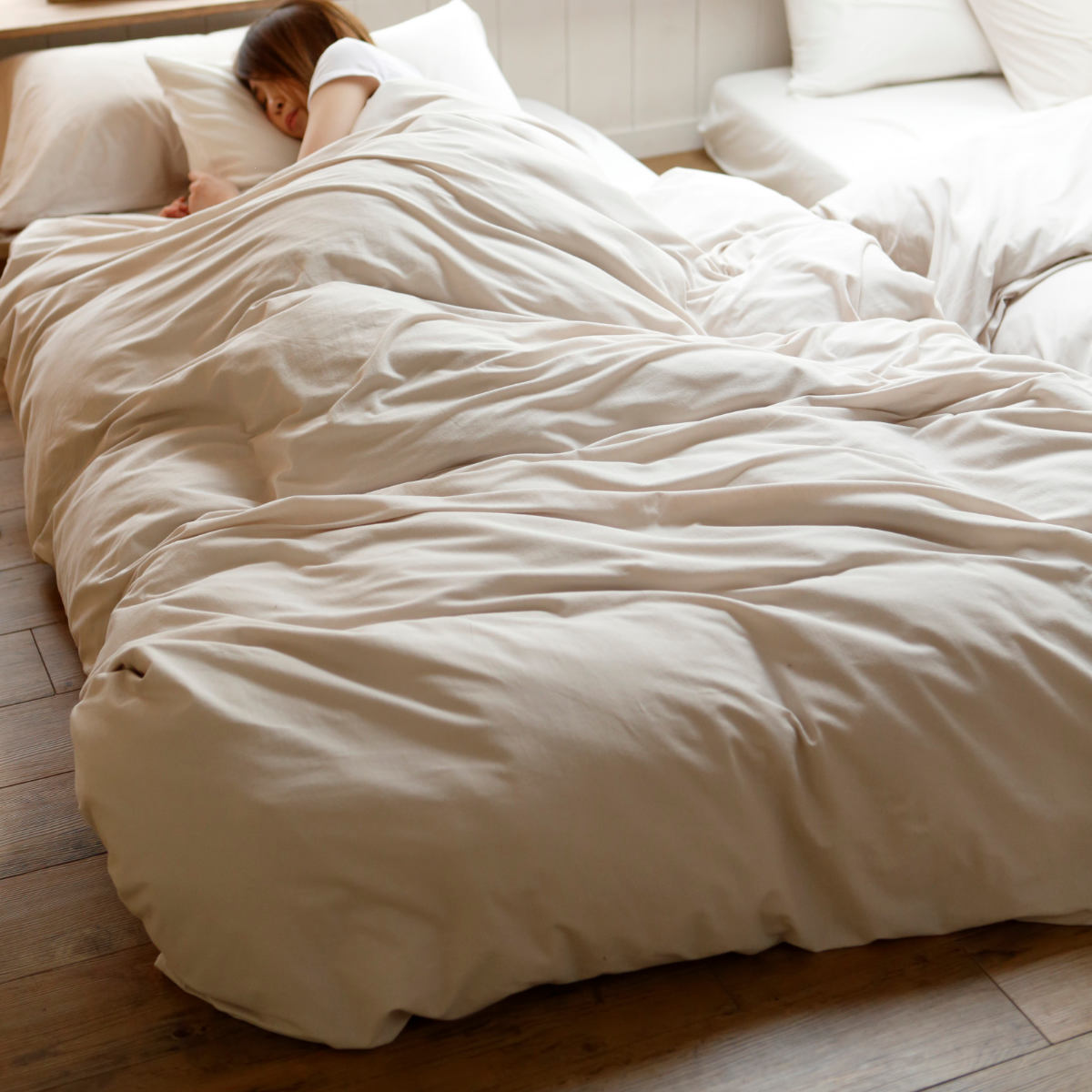 掛け布団カバー Fab the Home シングル プレインニット 無地綿 100% ( ファブザホーム 布団カバー かけ布団カバー 掛けふとんカバー 洗濯OK コットン 綿 掛カバー ニット 接ぎ目なし コーマ糸 ストレッチ性 平編み 無地 寝具 ) 【フェザーブルー】 フェザーブルー