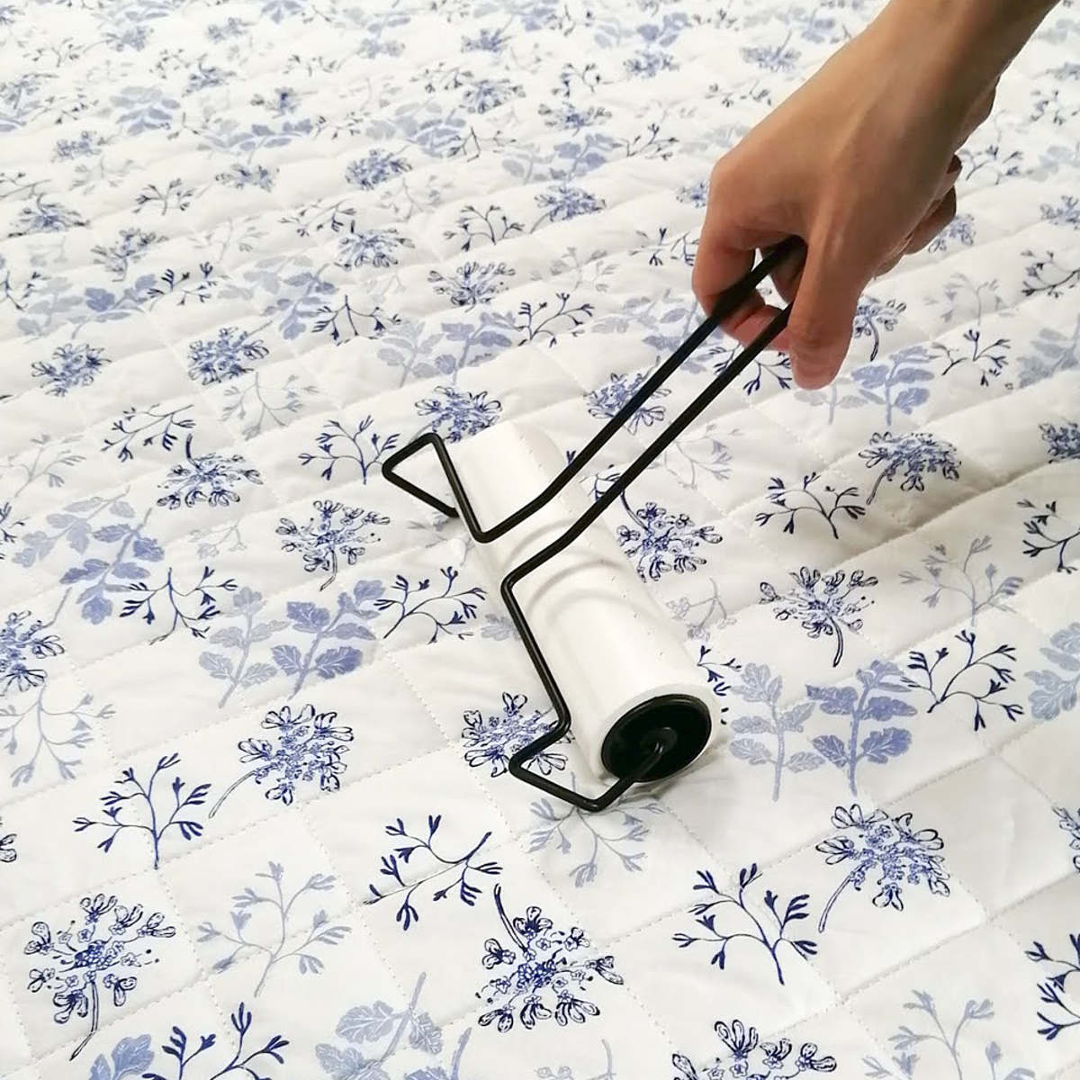 ラグ Fab the Home 190×240cm ハーベスト 洗える ( ラグマット カーペット 絨毯 アクセントラグ マット キルトラグ キルティング ホットカーペット 床暖 対応 洗濯できる インテリア 小花柄 花柄 ) 【グレー】 グレー