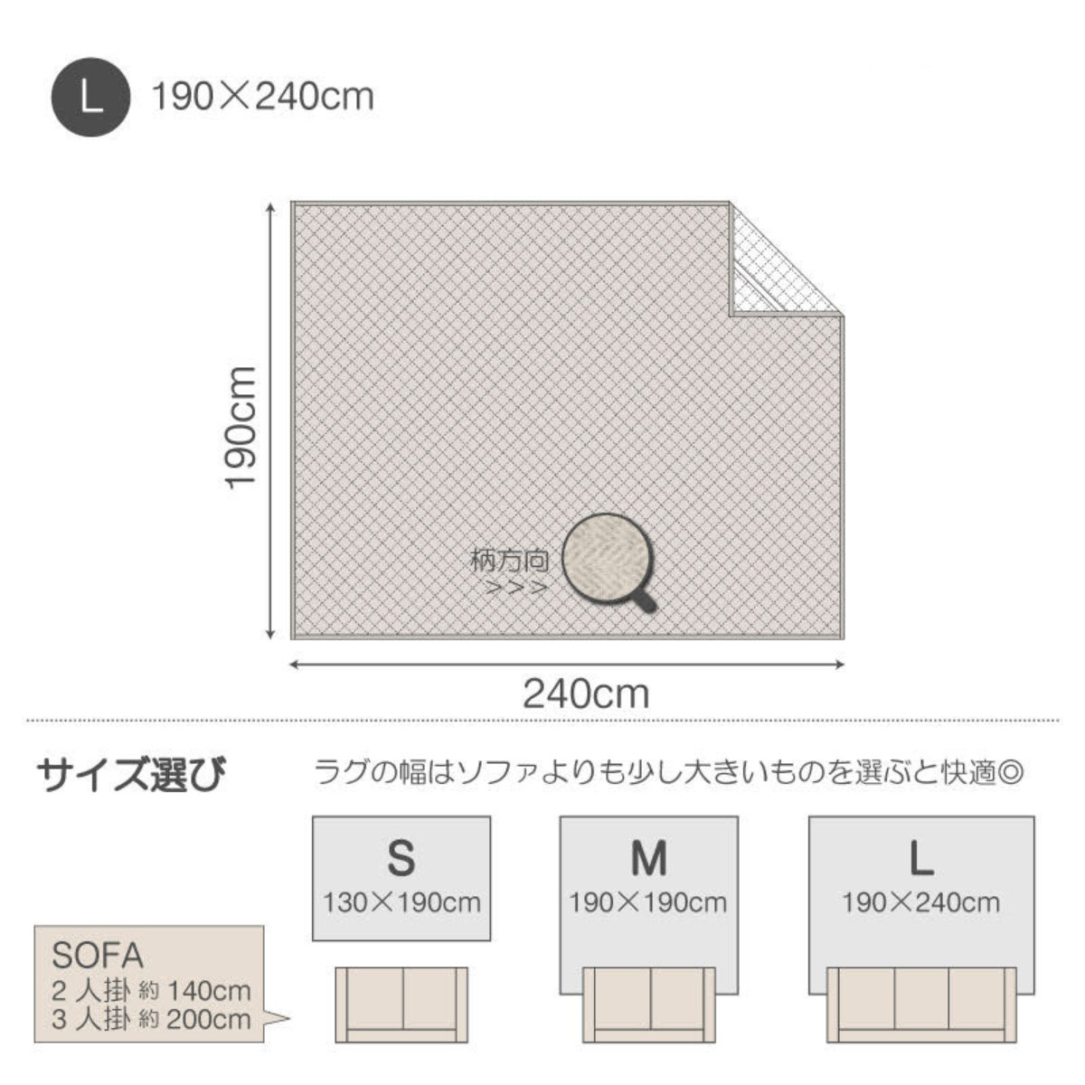 ラグ Fab the Home 190×240cm ヘリンボーンニット 洗える ( ラグマット カーペット 絨毯 アクセントラグ マット キルトラグ キルティング ホットカーペット 床暖 対応 洗濯できる インテリア ヘリンボーン ) 【フェザーストーン】 フェザーストーン