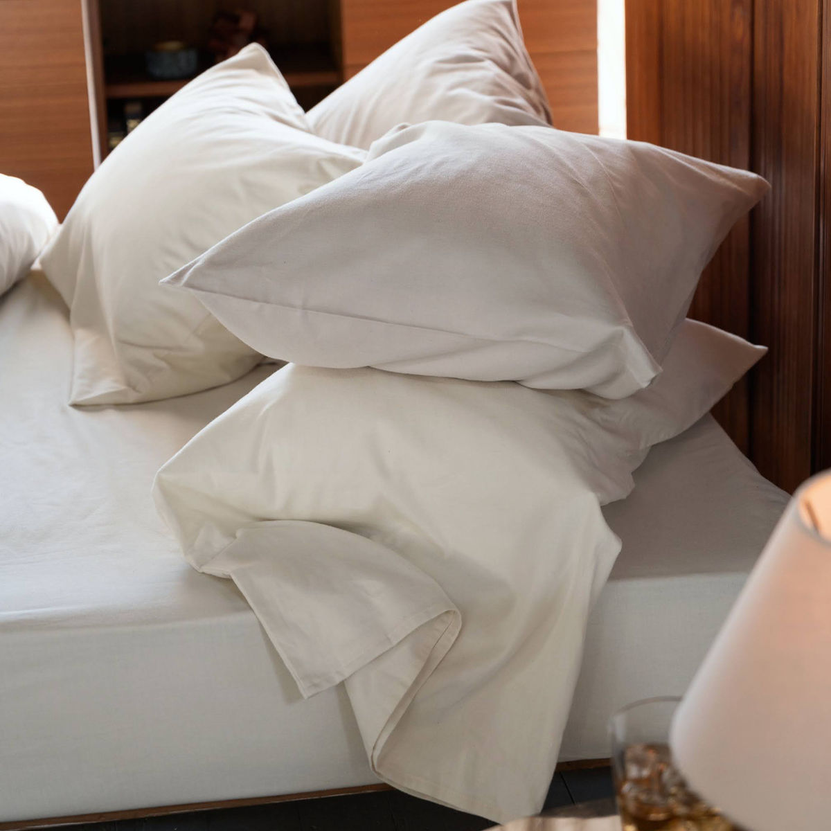 枕カバー Fab the Home 50×70cm用 コットンビエラ 綿100% 洗濯機OK ( ファブザホーム ピローケース 寝具 まくらカバー 封筒式 無地 コットン 綿 50×70用 筒式 微起毛 ストーン アッシュグレー ミルク 洗濯可能 ) 【ストーン】 ストーン