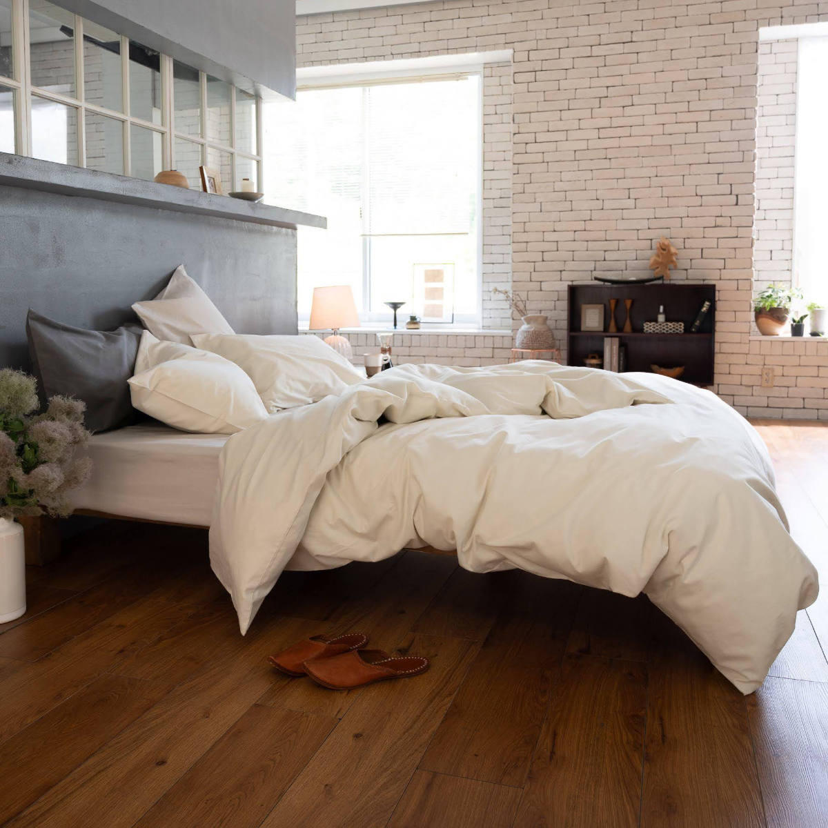 掛け布団カバー Fab the Home ダブル コットンビエラ 綿100% 洗濯機OK ( ファブザホーム 布団カバー かけ布団カバー 掛けふとんカバー 無地 コットン 綿 微起毛 ストーン アッシュグレー ミルク 洗濯可能 寝具 ) 【アッシュグレー】 アッシュグレー