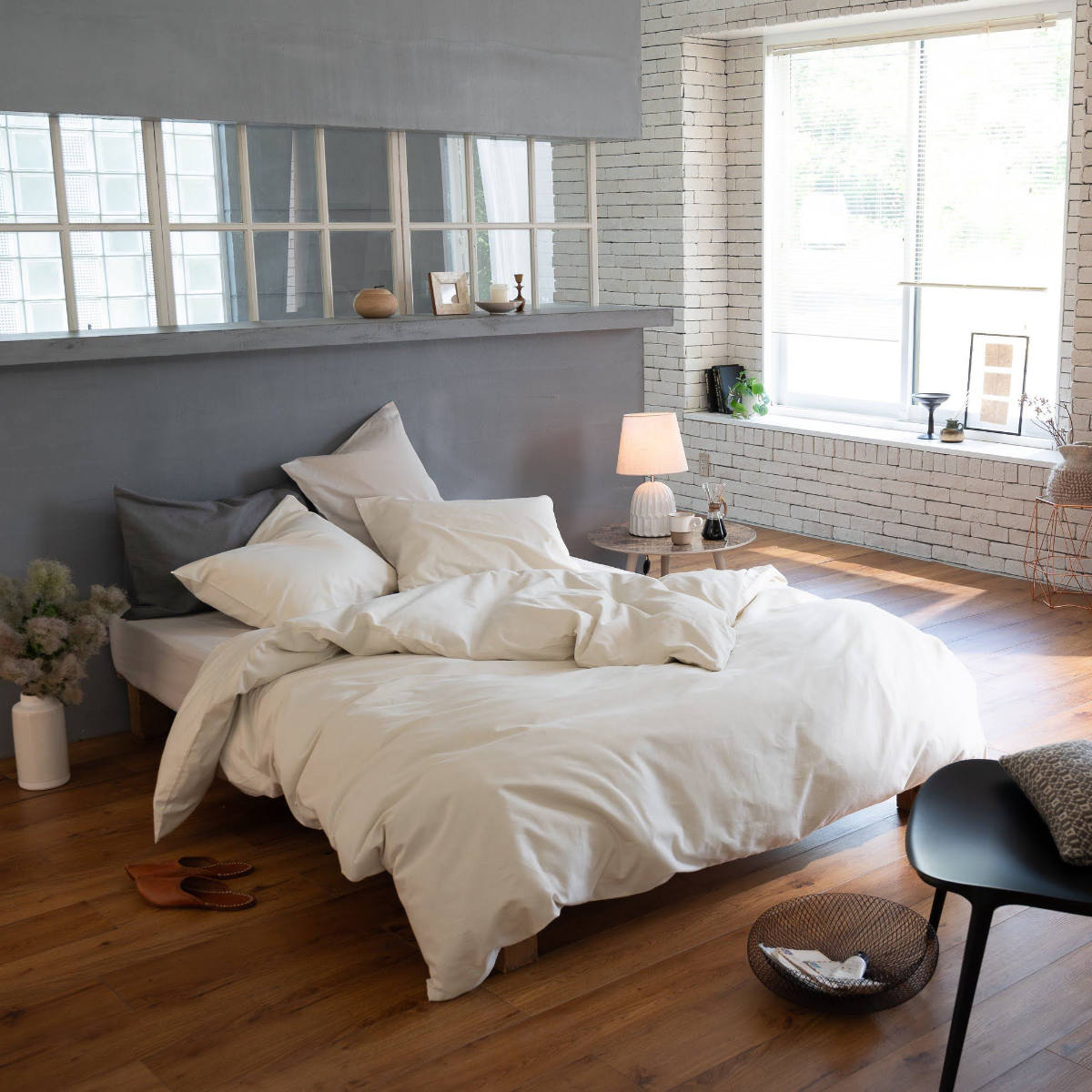 掛け布団カバー Fab the Home ダブル コットンビエラ 綿100% 洗濯機OK ( ファブザホーム 布団カバー かけ布団カバー 掛けふとんカバー 無地 コットン 綿 微起毛 ストーン アッシュグレー ミルク 洗濯可能 寝具 ) 【アッシュグレー】 アッシュグレー