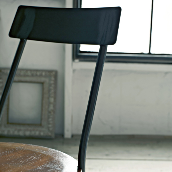 チェアー メタルチェアー ガンメタル （ ダイニングチェア イス