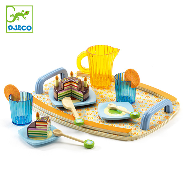 ままごと 木製 ギャビーズティーパーティー 食器セット 知育玩具 ジェコ DJECO ( おままごと セット お茶会 カフェ ごっこ 遊び ケーキ ティーセット ティーパーティー 3歳 4歳 )