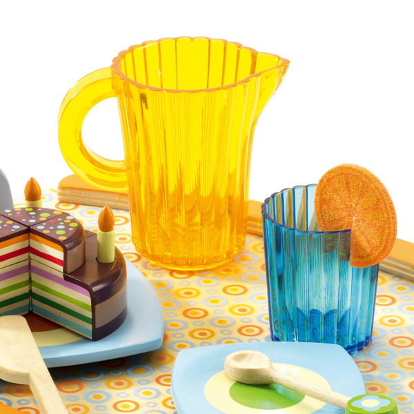 ままごと 木製 ギャビーズティーパーティー 食器セット 知育玩具 ジェコ DJECO ( おままごと セット お茶会 カフェ ごっこ 遊び ケーキ ティーセット ティーパーティー 3歳 4歳 )