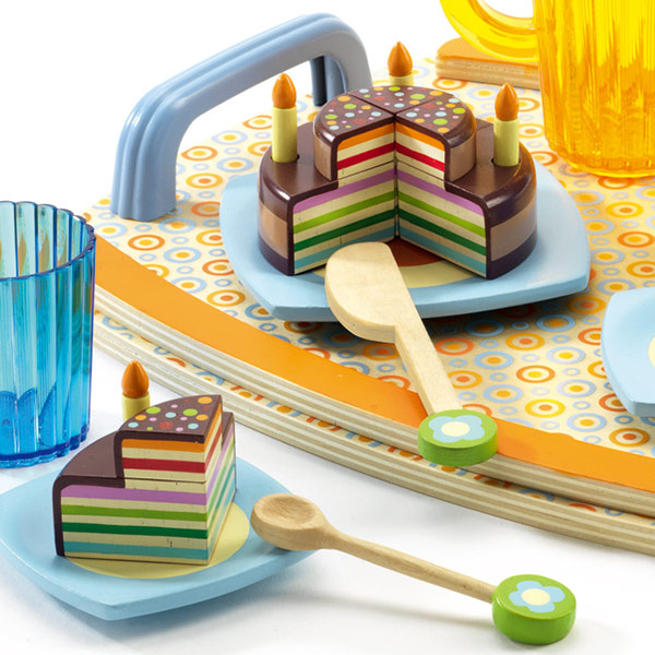 ままごと 木製 ギャビーズティーパーティー 食器セット 知育玩具 ジェコ DJECO ( おままごと セット お茶会 カフェ ごっこ 遊び ケーキ ティーセット ティーパーティー 3歳 4歳 )