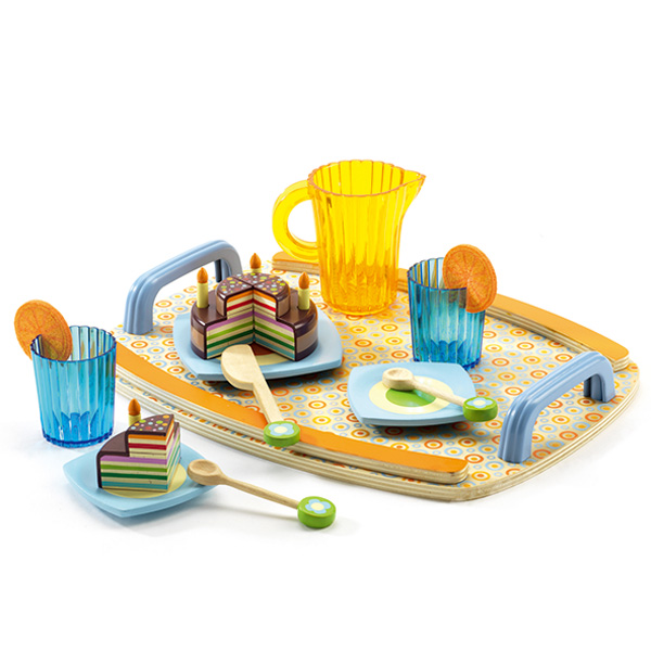 ままごと 木製 ギャビーズティーパーティー 食器セット 知育玩具 ジェコ DJECO ( おままごと セット お茶会 カフェ ごっこ 遊び ケーキ ティーセット ティーパーティー 3歳 4歳 )