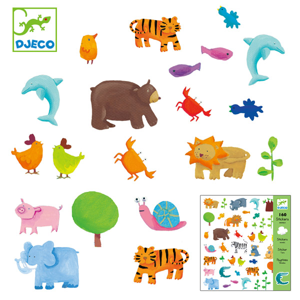 Dショッピング シール セット アニマルズ 2種類 子供 おもちゃ 知育 ジェコ Djeco 動物 手紙 手帳 子ども キッズ シールセット ステッカー シール遊び 可愛い おしゃれ カテゴリ ベビー用おもちゃ その他の販売できる商品 リビングート ドコモの