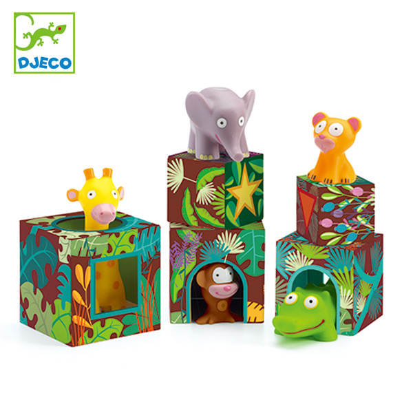 スタッキングトイ タパニジャングル キューブブロック 5個 幼児 知育