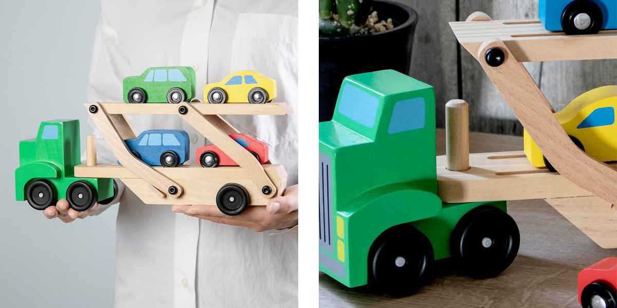 おもちゃ キャリアカー Melissa ＆ Doug 木製 3歳 （ 知育玩具