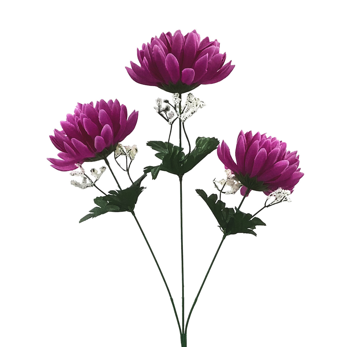 造花 サンツキキク 大 ホワイト イエロー パープル ( 仏花 お供え 供花 花 御供え 弔花 枯れない フェイクフラワー 菊 きく 水換え不要 夏 人工 仏壇 お盆 お彼岸 お墓 法要 法事 仏具 仏壇用品 ) 【ホワイト】 ホワイト