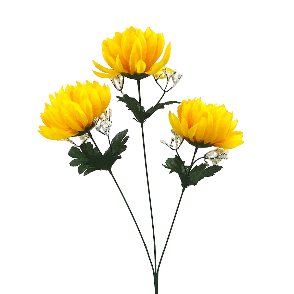 造花 サンツキキク 大 ホワイト イエロー パープル ( 仏花 お供え 供花 花 御供え 弔花 枯れない フェイクフラワー 菊 きく 水換え不要 夏 人工 仏壇 お盆 お彼岸 お墓 法要 法事 仏具 仏壇用品 ) 【ホワイト】 ホワイト