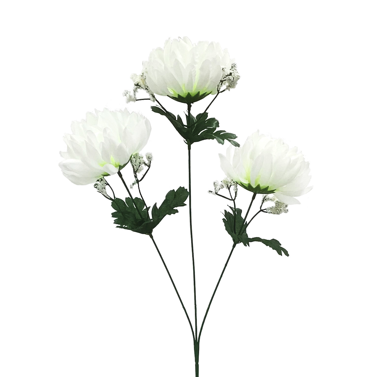 造花 サンツキキク 大 ホワイト イエロー パープル ( 仏花 お供え 供花 花 御供え 弔花 枯れない フェイクフラワー 菊 きく 水換え不要 夏 人工 仏壇 お盆 お彼岸 お墓 法要 法事 仏具 仏壇用品 ) 【ホワイト】 ホワイト