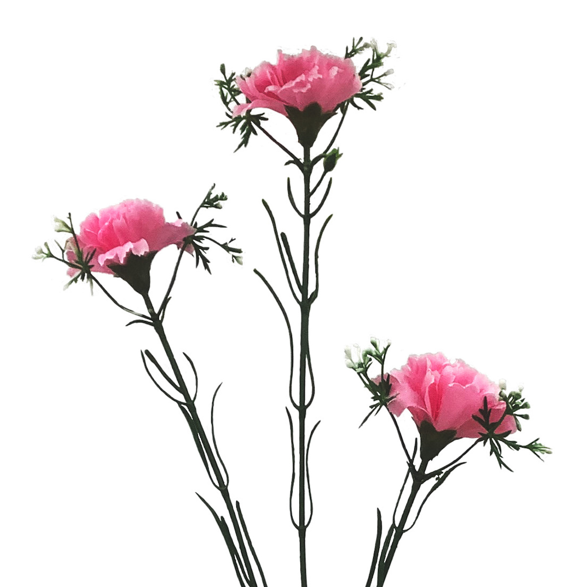 造花 カーネーションスプレー ホワイト ラベンダー ピンク ( 仏花 お供え 供花 花 御供え 弔花 枯れない フェイクフラワー 水換え不要 夏 人工 仏壇 お盆 お彼岸 お墓 法要 法事 仏具 仏壇用品 ) 【ピンク】 ピンク