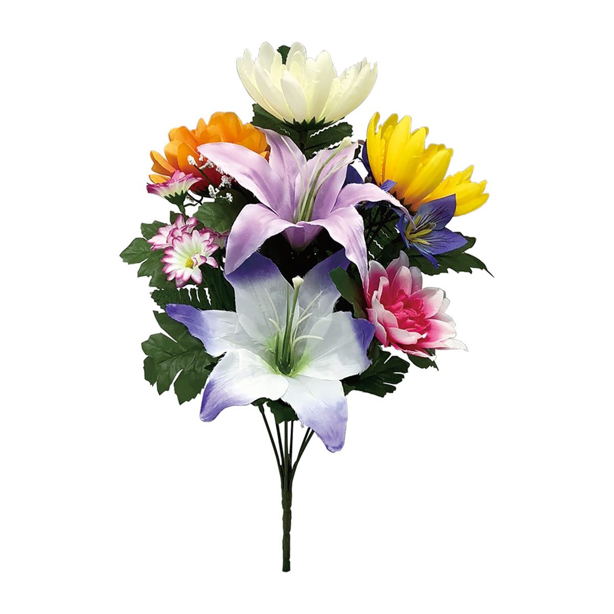 仏花 造花 盆花 ゆり ( お供え 供花 花 御供え 弔花 枯れない フェイクフラワー 百合 水換え不要 夏 人工 仏壇 お盆 お彼岸 お墓 法要 法事 仏具 仏壇用品 )