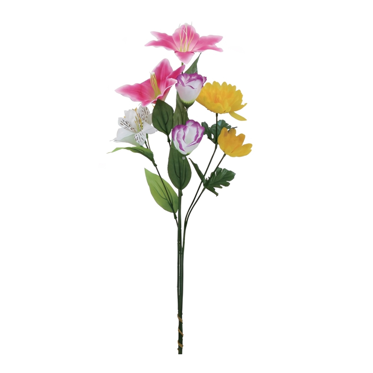 造花 やすらぎ 組花 百合 1束 ※色は選べません ( 仏花 お供え 供花 花 御供え 弔花 枯れない フェイクフラワー 水換え不要 夏 人工 仏壇 お盆 お彼岸 お墓 法要 法事 仏具 仏壇用品 )