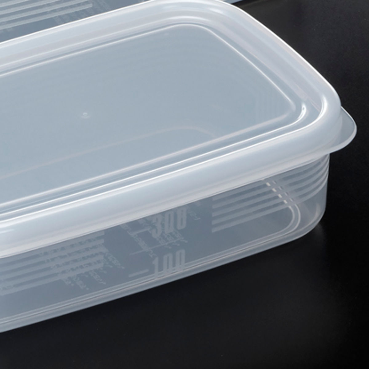 保存容器 450ml 2個組 10個セット しっかりパック V メモリ付き ( 日本製 プラスチック 保存 容器 シール容器 食品保存容器 フードコンテナ レンジ対応 浅型 小分け ストッカー フードケース 冷蔵 作り置き おかず保存 目盛り付き )