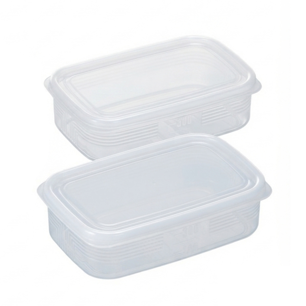 保存容器 450ml 2個組 10個セット しっかりパック V メモリ付き ( 日本製 プラスチック 保存 容器 シール容器 食品保存容器 フードコンテナ レンジ対応 浅型 小分け ストッカー フードケース 冷蔵 作り置き おかず保存 目盛り付き )